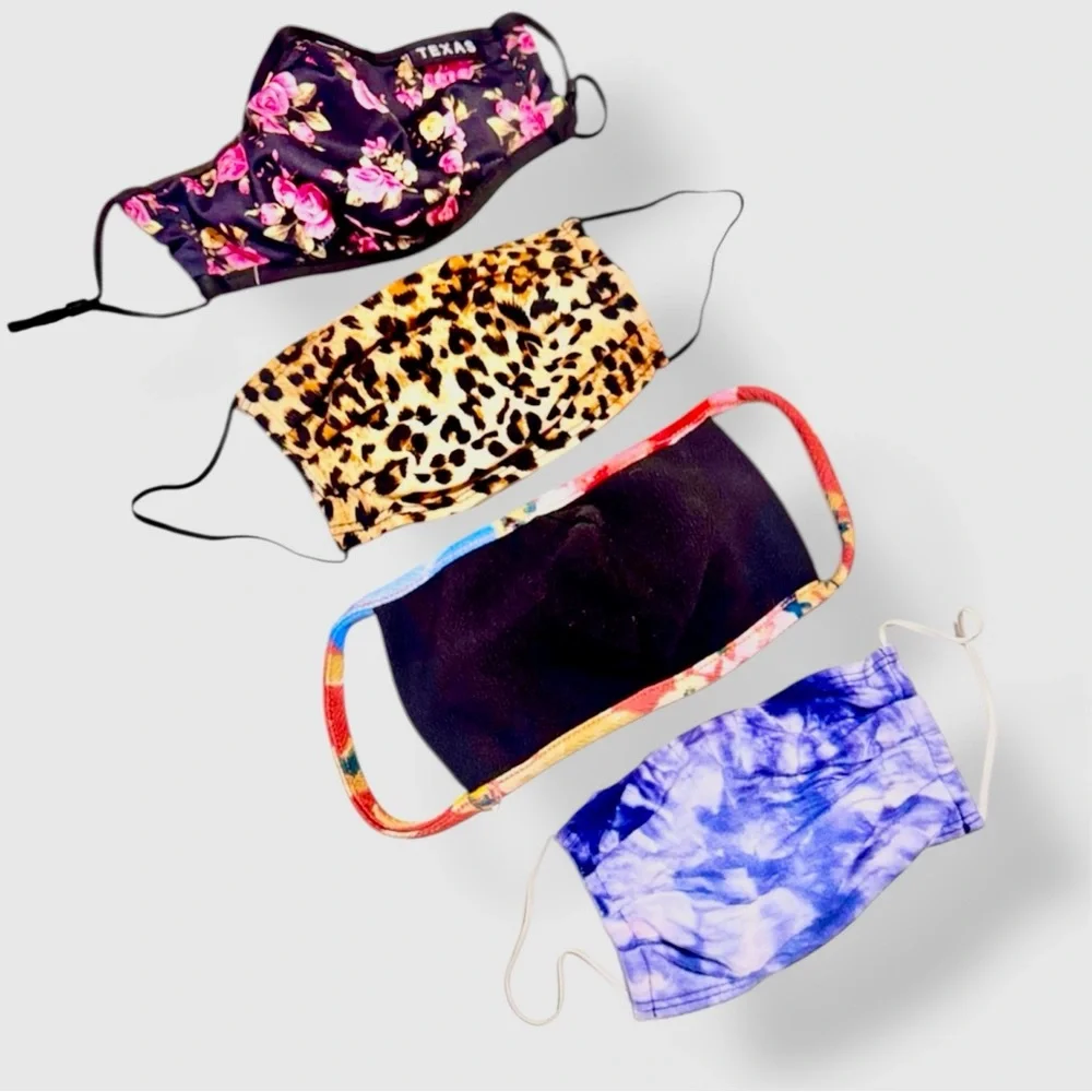FANCY FACE MASK Set of 4 NEW Fabric Cloth Masks!
